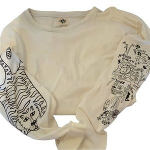 Free People - we the free tattoo sleeves shirt - XS - NWOT